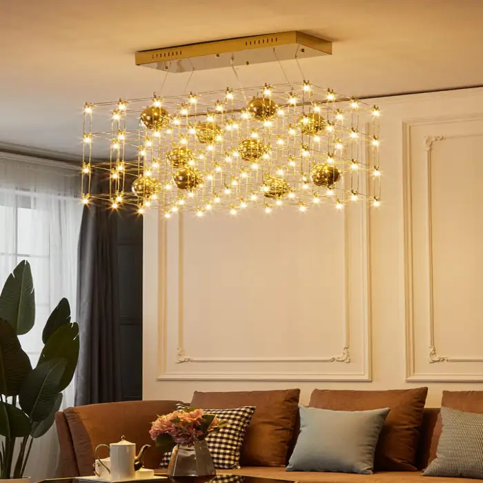 Light Cube Custom Star Chandelier Restaurant Hotel Lobby Shop- Department Sand Table Lamp Front Desk Living Room Baby's