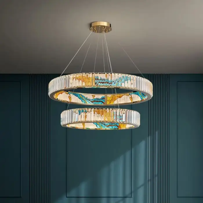 Creative Glass Art Chandelier Simple Luxury Design for Hotel Front Desk Office Study & Long Dining Room Pendant Lights