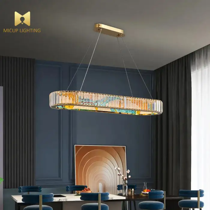 Creative Glass Art Chandelier Simple Luxury Design for Hotel Front Desk Office Study & Long Dining Room Pendant Lights