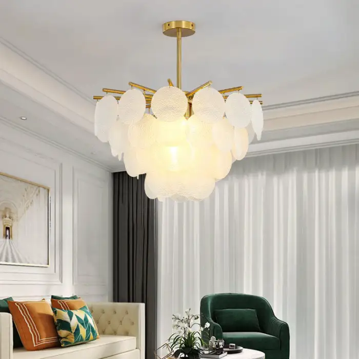 American Style Luxury Crystal Chandelier Living Room Study Bedroom Restaurant Modern Simple Glass Design Easy Ceiling AC