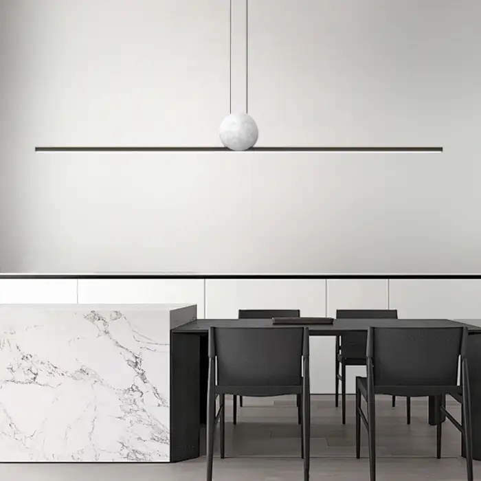 Modern LED Long Ceiling Chandelier Suspension Dining Table Room Kitchen Home Decor Hanging Lamp Front Desk  Chandelier