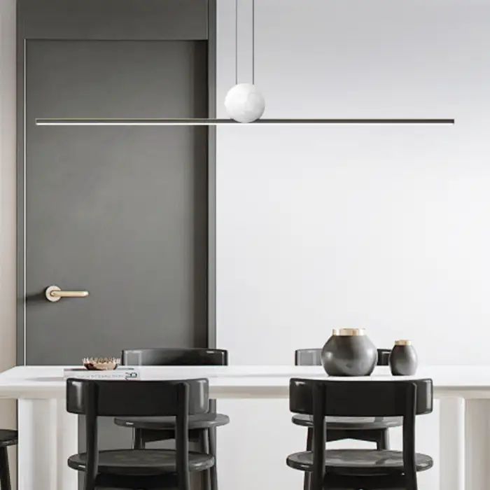 Modern LED Long Ceiling Chandelier Suspension Dining Table Room Kitchen Home Decor Hanging Lamp Front Desk  Chandelier