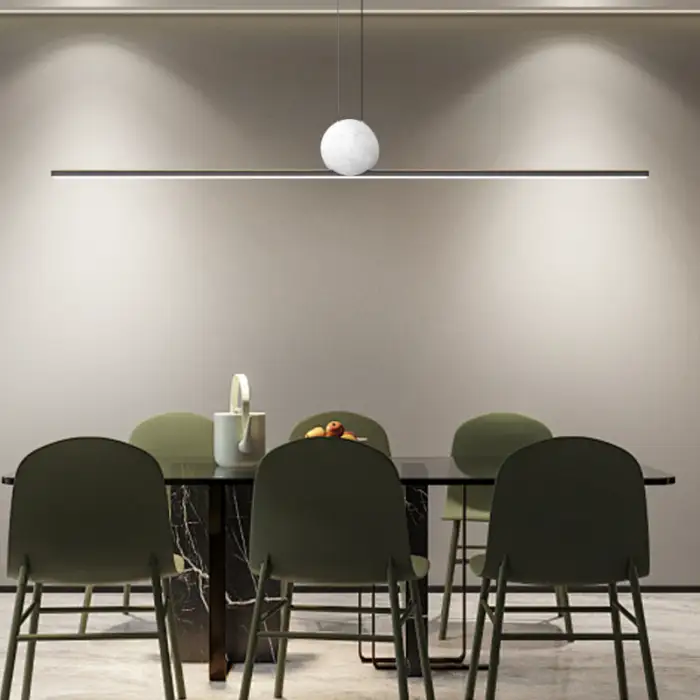 Modern LED Long Ceiling Chandelier Suspension Dining Table Room Kitchen Home Decor Hanging Lamp Front Desk  Chandelier