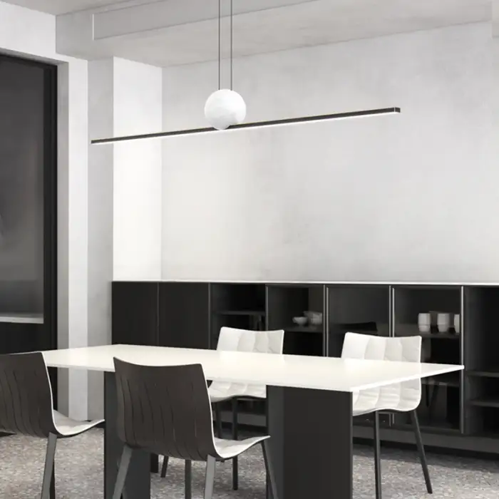 Modern LED Long Ceiling Chandelier Suspension Dining Table Room Kitchen Home Decor Hanging Lamp Front Desk  Chandelier