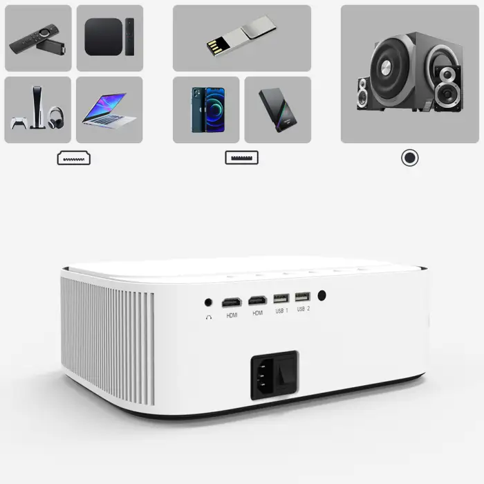 1080P Native Resolution 500 ANSI Lumens  Smart Led Light TV Smart LCD Screen Projector