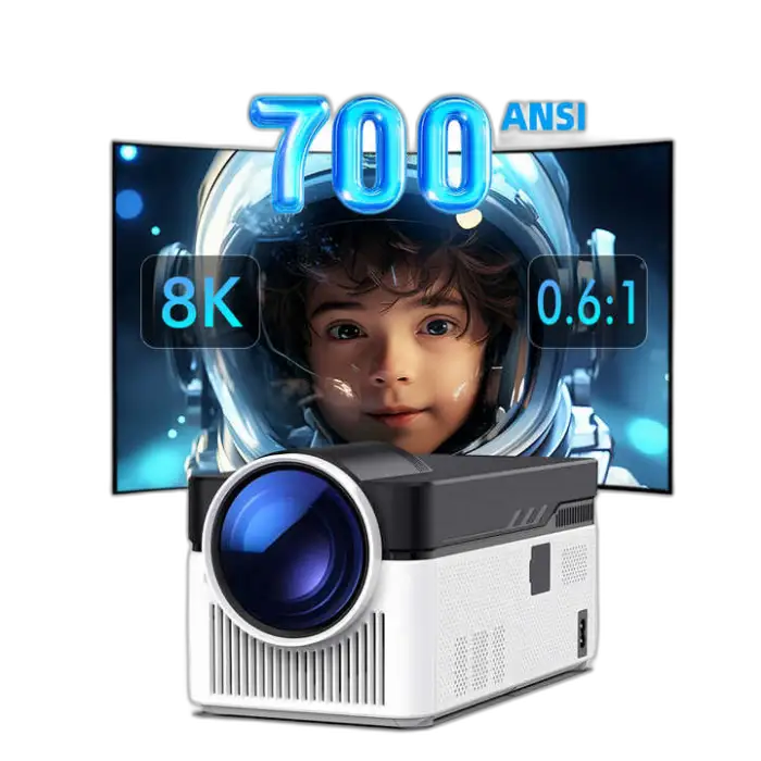 Smart Projector Short Throw 8k Home Cinema Video Proyector Android 11 Hy450 8k Portable Led Home Theater Projector