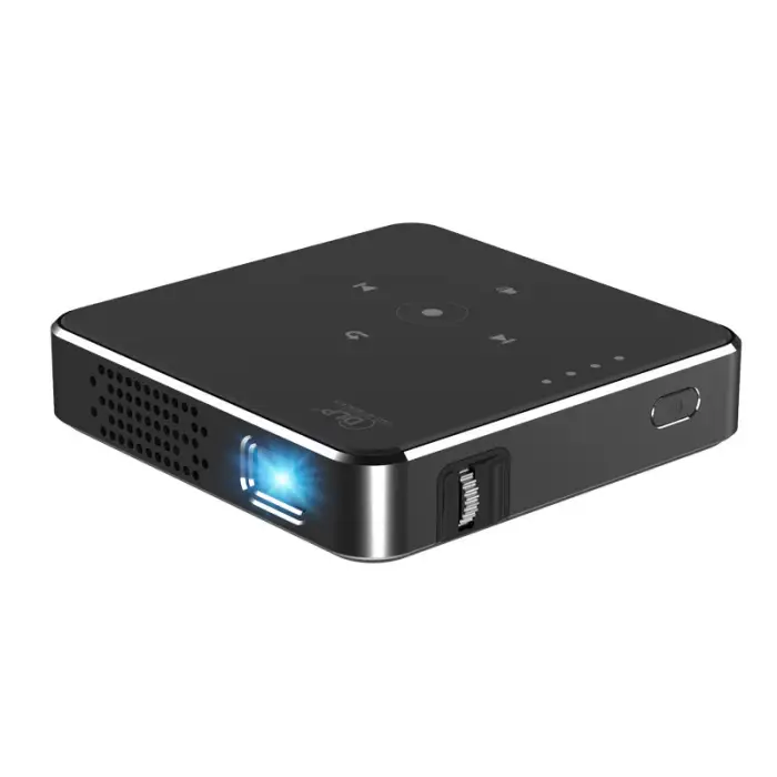 Smart Mini Portable Projector with Android 13 Support, WiFi Bluetooth, and Rechargeable Battery for Home Outdoor Cinema