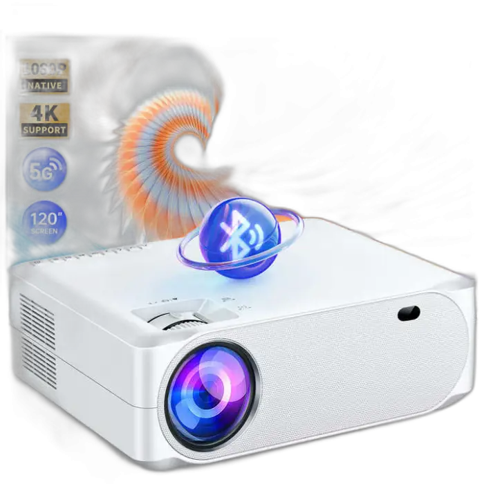 1080p Smart Wifi BT Mobile Phone Projector Mini Projectors Screen Miracast 4K LED Projectors for Home Theater Outdoor Meeting