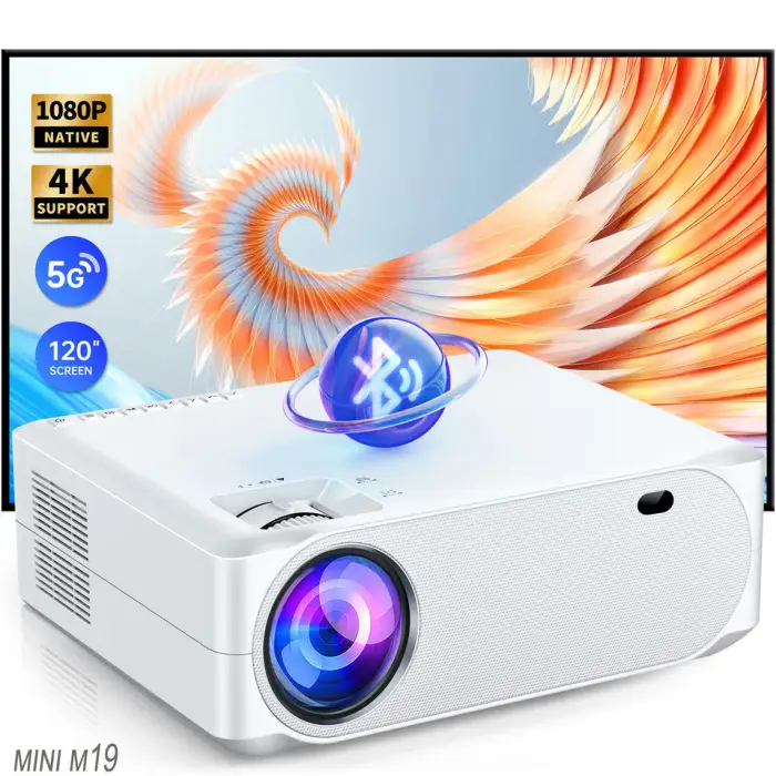 1080p Smart Wifi BT Mobile Phone Projector Mini Projectors Screen Miracast 4K LED Projectors for Home Theater Outdoor Meeting
