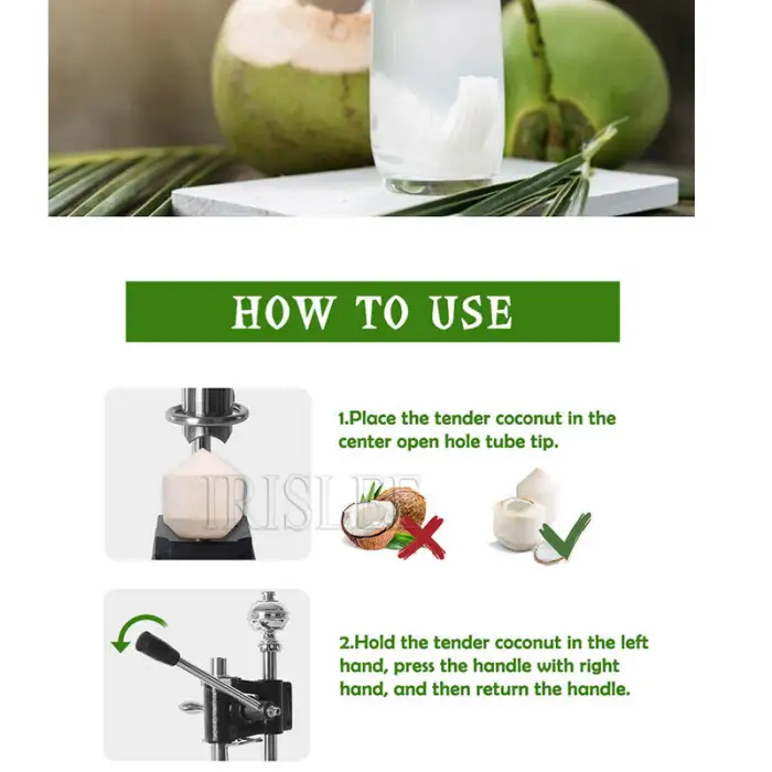 Hand Fresh Green Coconut Openning Machine Tender Coconut Cutter Opener Tools Commercial Coconut Cutting Machine