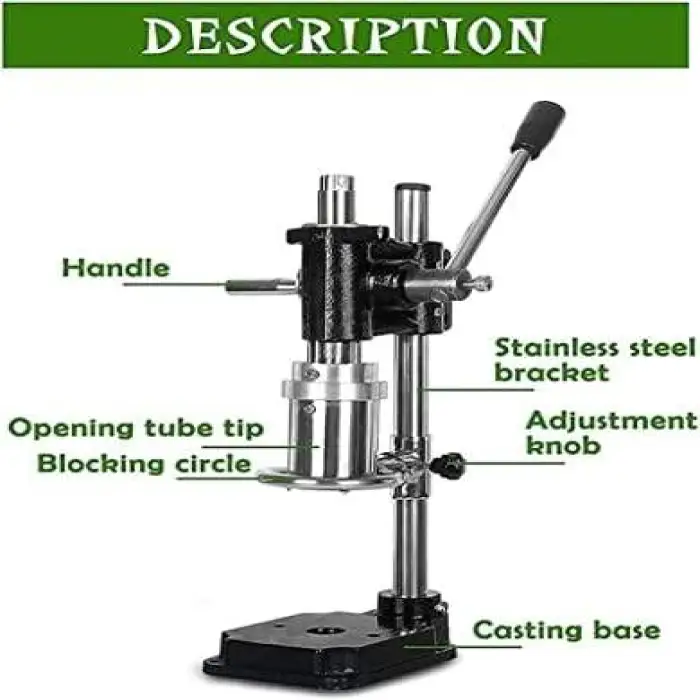Kolice Stainless Steel Manual Coconut Opener 220V Green Effort Saving Hand Commercial Home Use Hole Opening Machine Casting Base