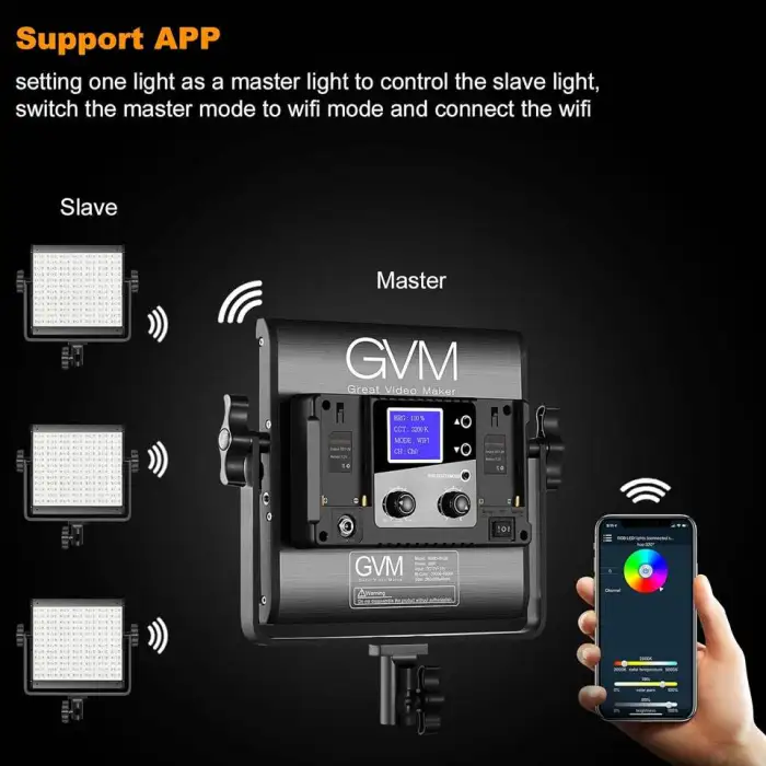 GVM 800D 2 Pieces Panel RGB Photography Lighting Studio Led Light for Video Shooting