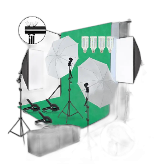 Full Set Photography Kit Photo Studio Soft Box Light 5070 Background Stand Frame Backdrop Tripod Stand Reflector with Carry Bag