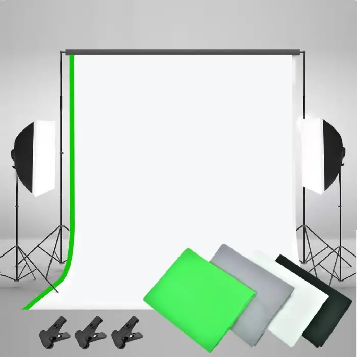 Full Set Photography Kit Photo Studio Soft Box Light 5070 Background Stand Frame Backdrop Tripod Stand Reflector with Carry Bag