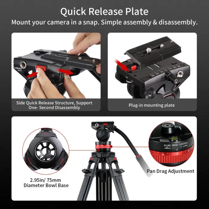 Heavy Duty Camera Stabilizer Stand Tripod Professional Photography Video Tripod For Canon Digital Dslr Camera