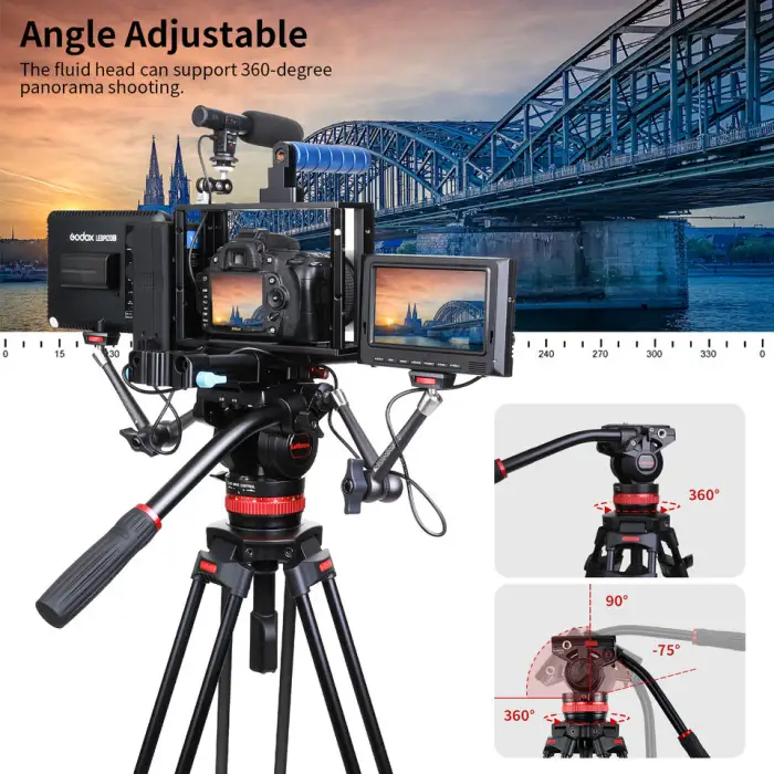 Heavy Duty Camera Stabilizer Stand Tripod Professional Photography Video Tripod For Canon Digital Dslr Camera