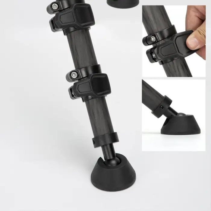 Professional Photography Carbon Fiber Camera Tripod Stand With 75mm Ball Bowl