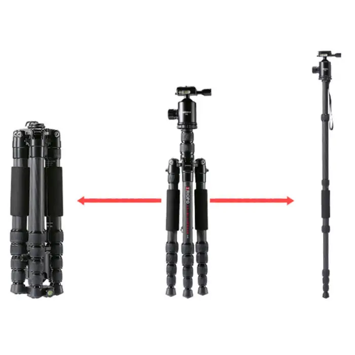 Triopo carbon fiber portable camera tripod professional for photo cell phone camera tripod