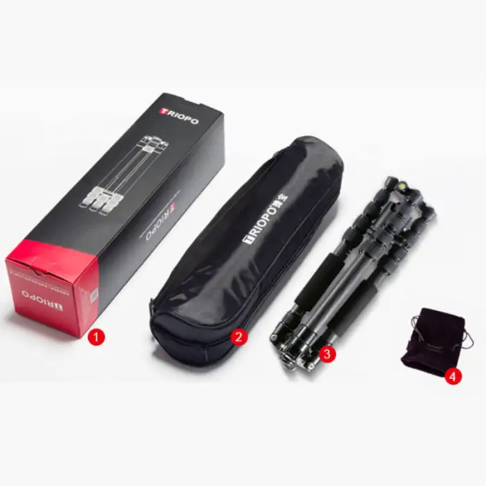 Triopo carbon fiber portable camera tripod professional for photo cell phone camera tripod