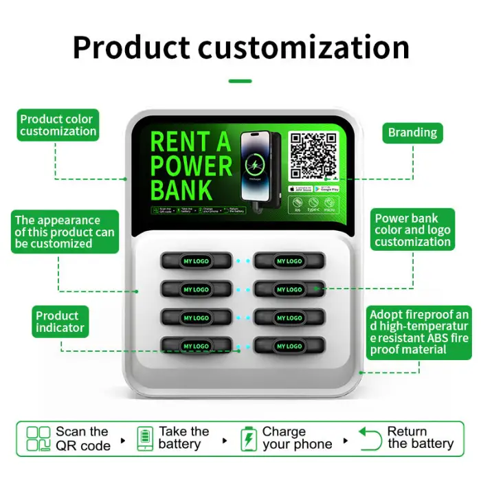 2025 Trending High End Power Bank Sharing Station Phone Charger Vending Machine Perfect for Chain Stores Commercial Spaces