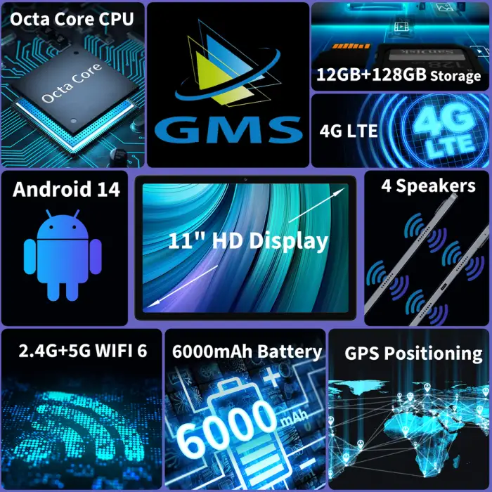 Appearance Design 11 Inch T616 Tablet 6GB 128GB 1200*1920 INCELL Tablets Octa Core Android 14 Tablet PC