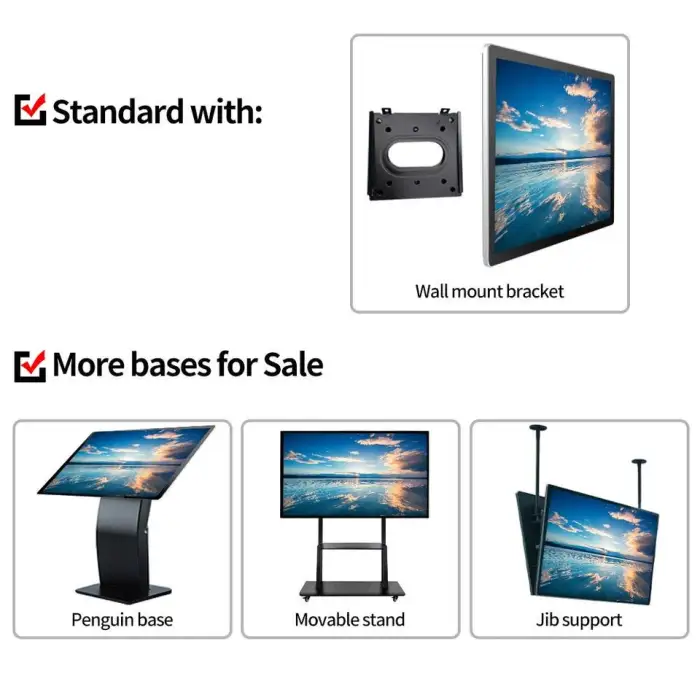 Windows 11 All-in-One Tablet PC LCD Display Touchscreen Wall-Mounted 10-Point Capacitive Interactive Board Panel Core I3 I5 I7