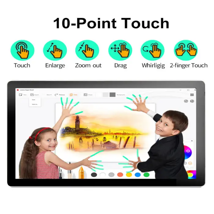 Windows 11 All-in-One Tablet PC LCD Display Touchscreen Wall-Mounted 10-Point Capacitive Interactive Board Panel Core I3 I5 I7