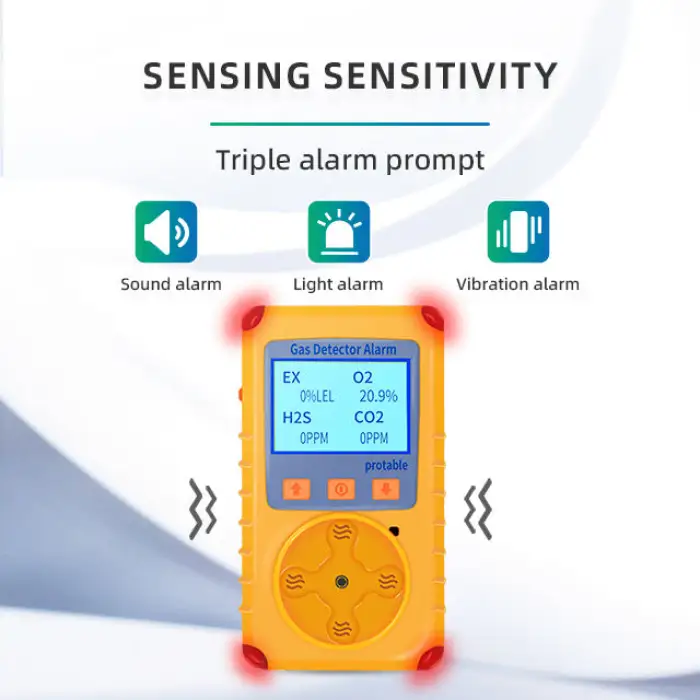 Flammable Toxic Confined Space atile Helium He Combustible Portable 4 in 1 Gas Detector