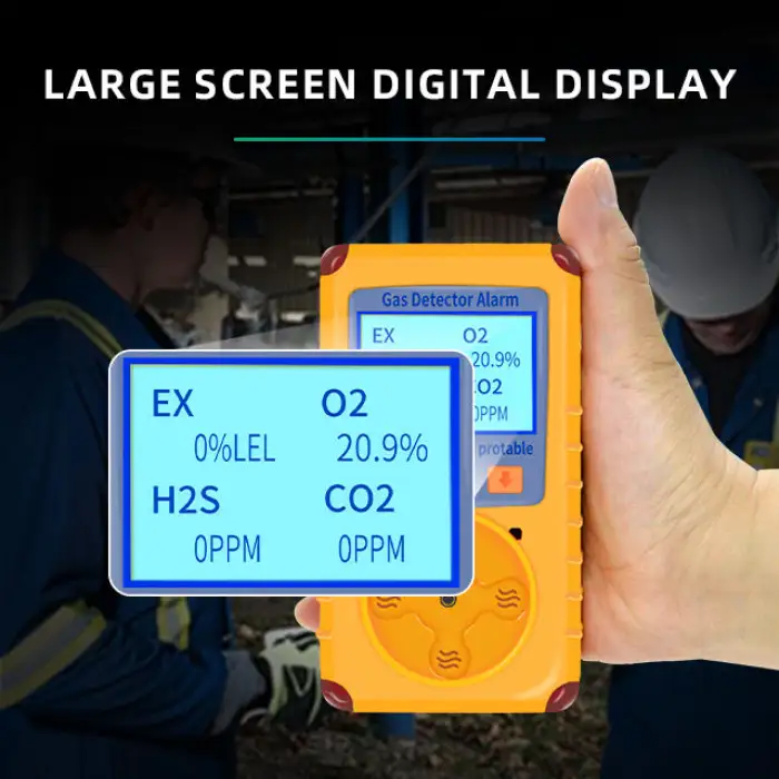 Flammable Toxic Confined Space atile Helium He Combustible Portable 4 in 1 Gas Detector