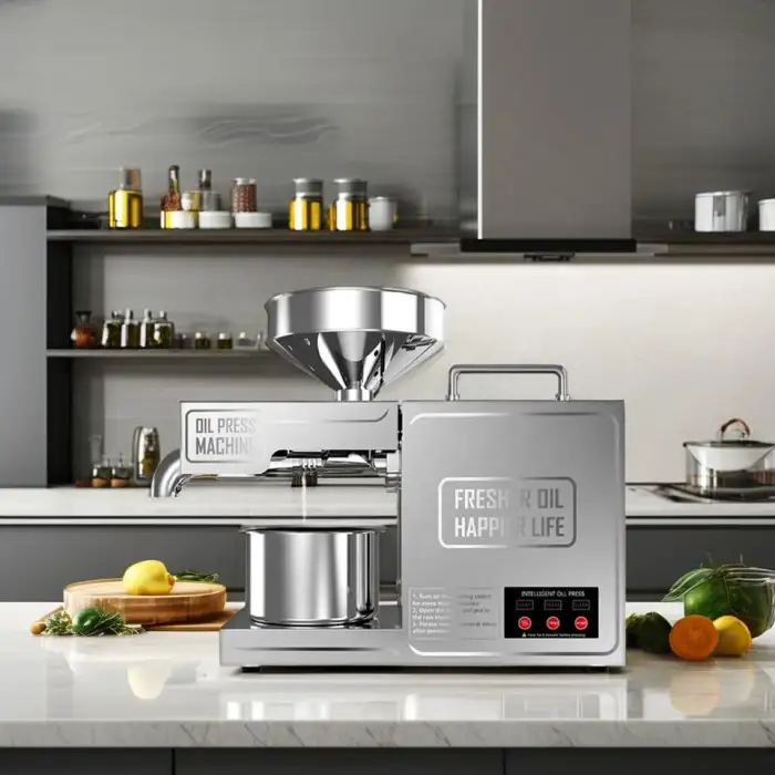 3-5Kg/h Multifunctional Home Farm Restaurant Edible Oil Expeller Stainless Steel Mini Oil Press Machine