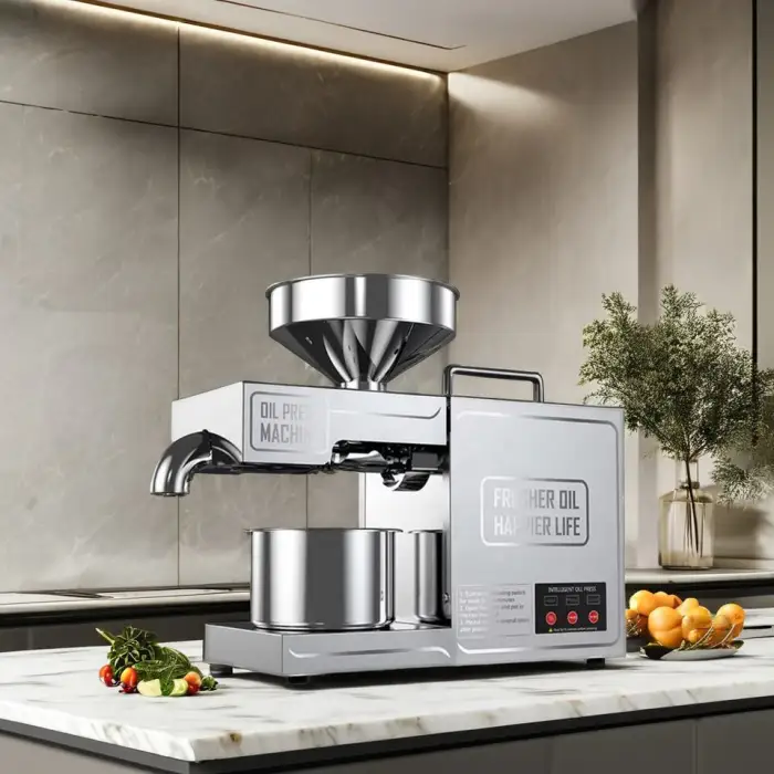 3-5Kg/h Multifunctional Home Farm Restaurant Edible Oil Expeller Stainless Steel Mini Oil Press Machine