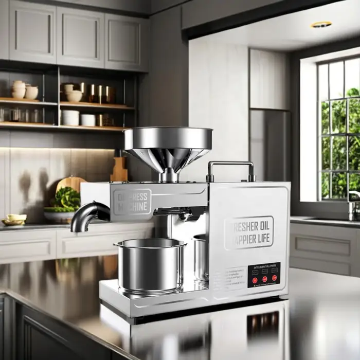 3-5Kg/h Multifunctional Home Farm Restaurant Edible Oil Expeller Stainless Steel Mini Oil Press Machine