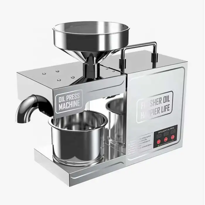 3-5Kg/h Multifunctional Home Farm Restaurant Edible Oil Expeller Stainless Steel Mini Oil Press Machine