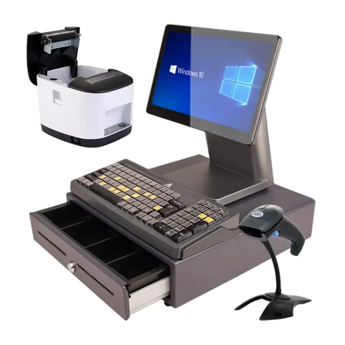 Vpos T615 Desktop Touch Cash Registers Terminals Retail Point of Pos System Top 10 Pos Machine Hardware