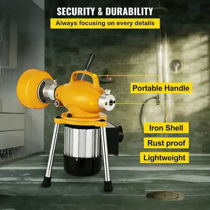 Professional 220V Electric High Pressure Toilet Blockage Remover Magic Drain Cleaner Tool for Sewer Pipe Unclogging