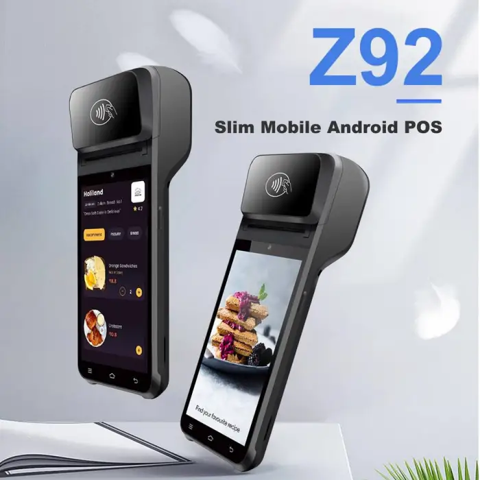 Android 13.0 ZCS Z92 Mobile Handheld All in One Pos Terminal Machine With Printer Touch Screen Point of Android Pos Systems