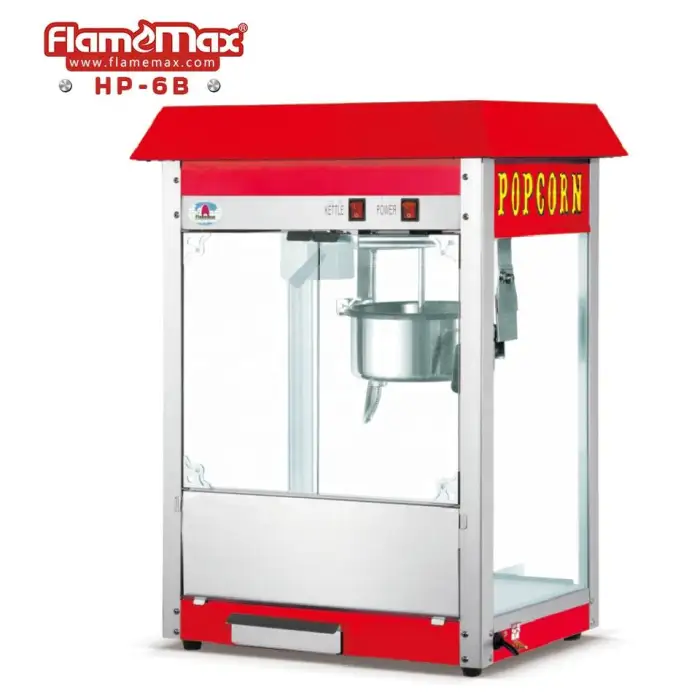 HGP-8A 8Oz Commercial Gas Popcorn Machine Maker Ce Approval Electric Popcorn Machine Automatic Popcorn Machine
