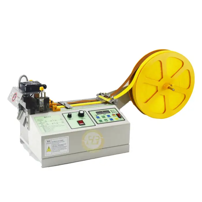 Automatic Cloth Tape Cutter High Speed and Cold Belt Rubber Band Fabric Strip Stain Ribbon Rope Cutting Machine