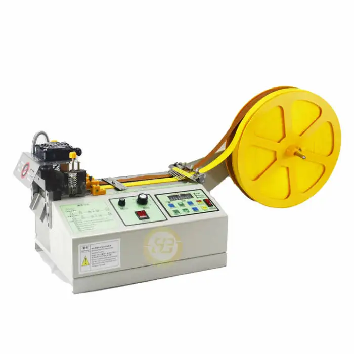 Automatic Cloth Tape Cutter High Speed and Cold Belt Rubber Band Fabric Strip Stain Ribbon Rope Cutting Machine