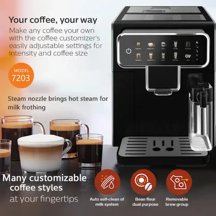 - Fully-automatic Espresso Commercial Intelligent Electric Coffee Maker Machine With Touch Screen Control