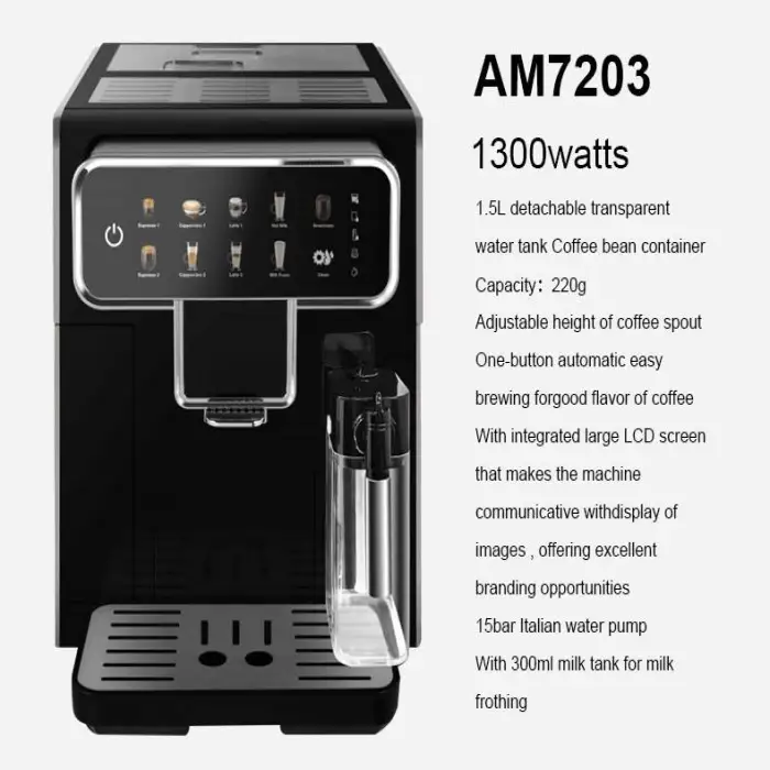 - Fully-automatic Espresso Commercial Intelligent Electric Coffee Maker Machine With Touch Screen Control