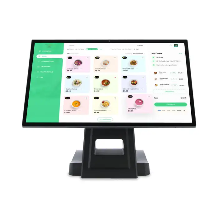 Desktop POS System with Voice Ordering AI Menu and Bank Deposit Slips Android 10-12