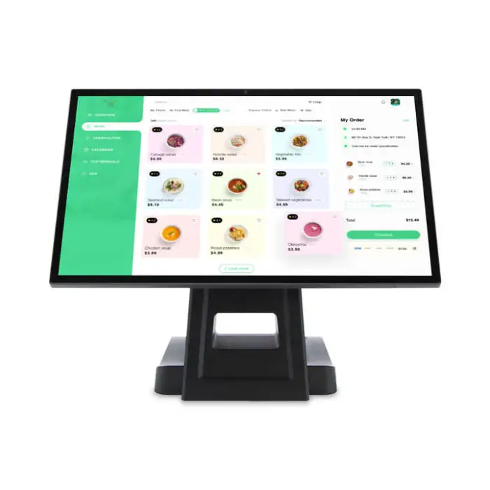 Desktop POS System with Voice Ordering AI Menu and Bank Deposit Slips Android 10-12