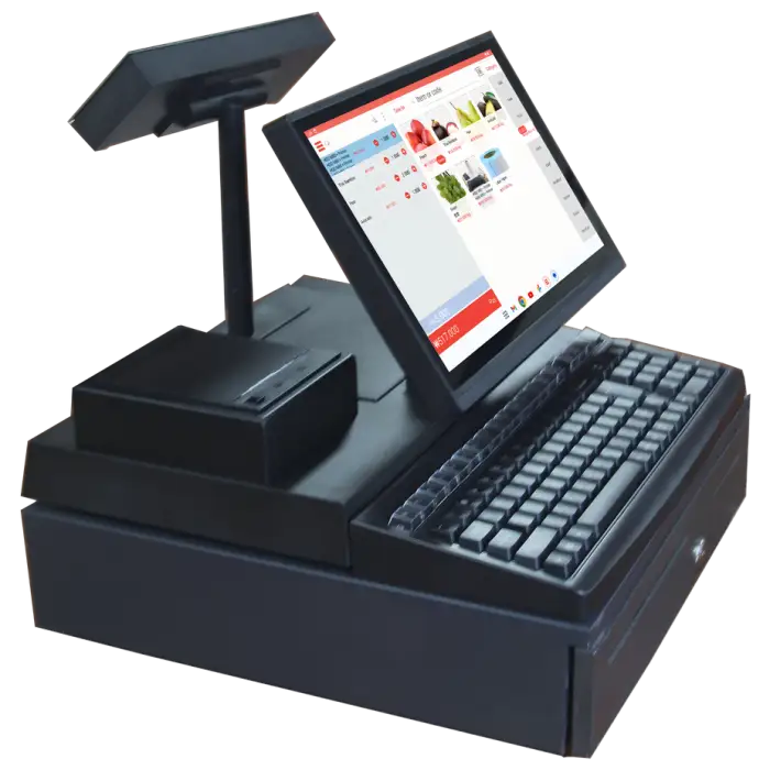 15.6 Inch POS System Set PC Windows Cash Register Restaurant Shop SuperMarket