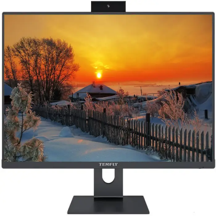 TENFLY 23.8 Inch All in One PC with Built-in Camera Intel/AMDDesktop AIO Computer for Office, Video Conference and School Use