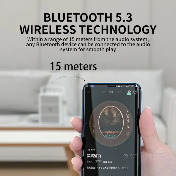 40W Portable Bluetooth Speaker Professional PA Speaker With Wireless Mic for Meeting Karaoke