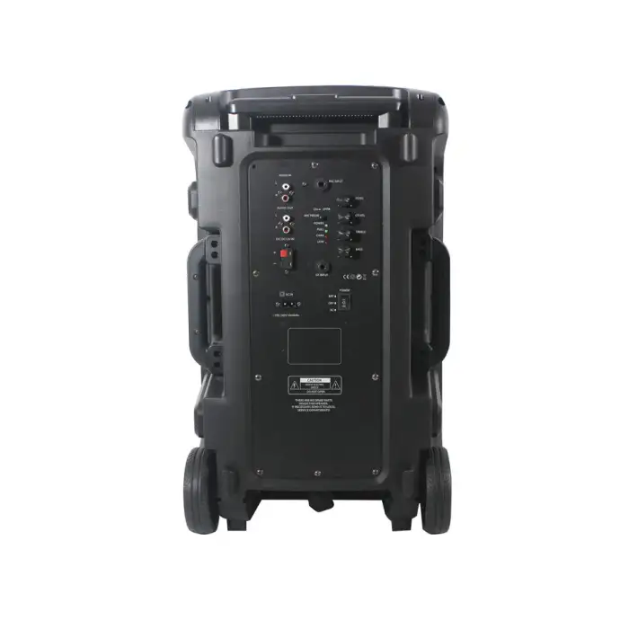 12-inch Portable Speaker Supports Bluetooth with Built-in Battery and Microphones for Parties, Outdoor Activities and Trips