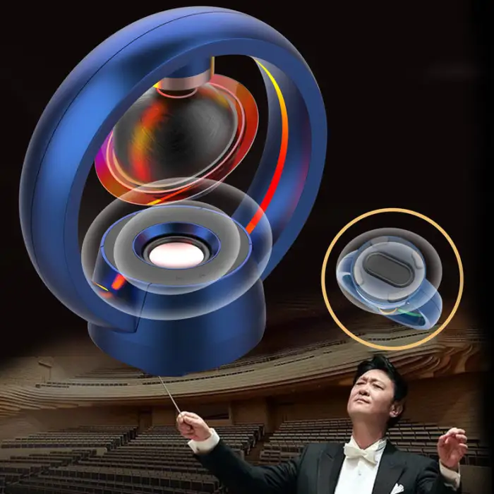 Wireless Hifi Speaker With Magnetic Levitation RGB Night Light for Gifts Spraker