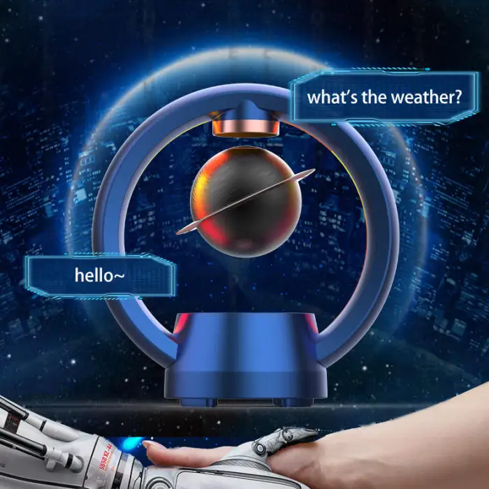 Wireless Hifi Speaker With Magnetic Levitation RGB Night Light for Gifts Spraker