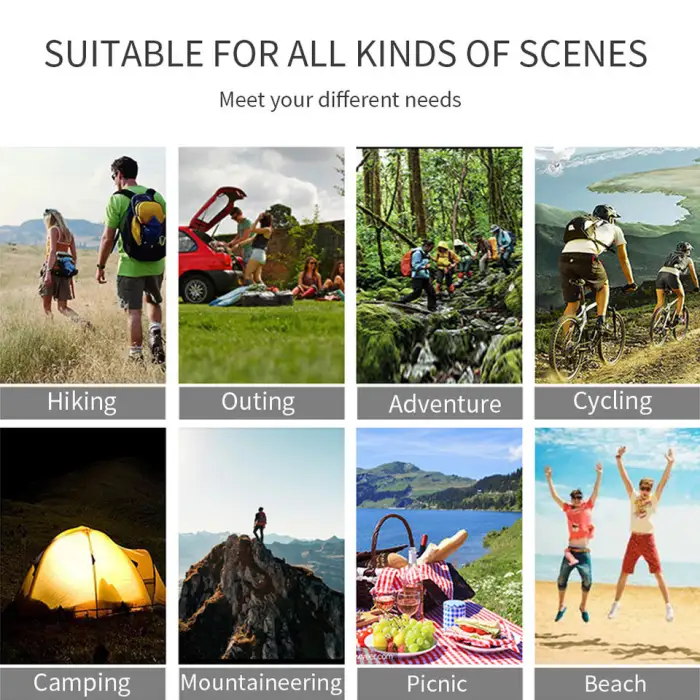 T68 Portable Solar Powered Wireless for Bluetooth Speaker Blue LED Light Waterproof for Outdoor Mobile Phone Charging